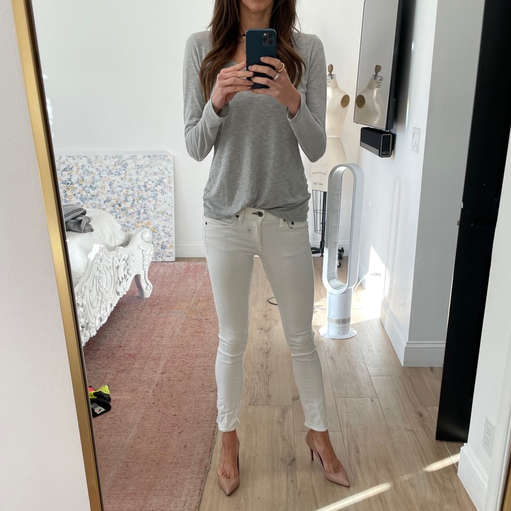 White rag & bone skinny jeans size 24